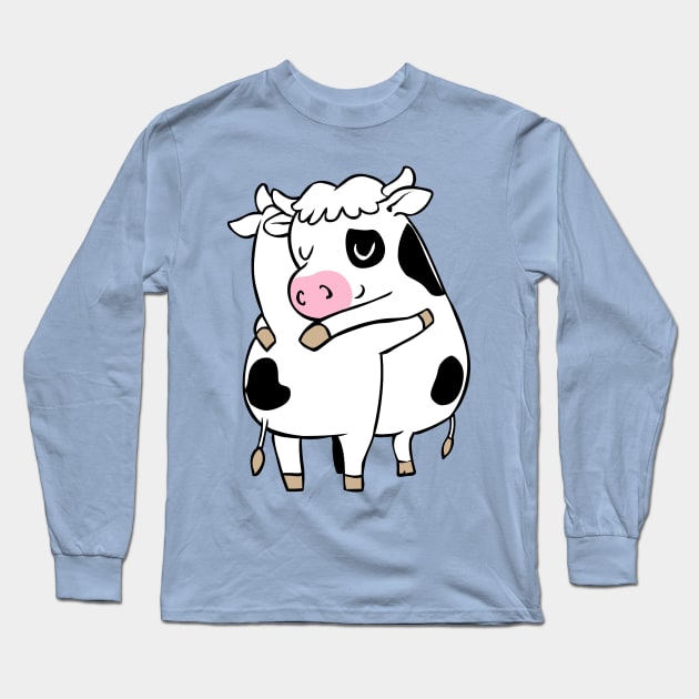 Cow Hugs Long Sleeve T-Shirt by huebucket